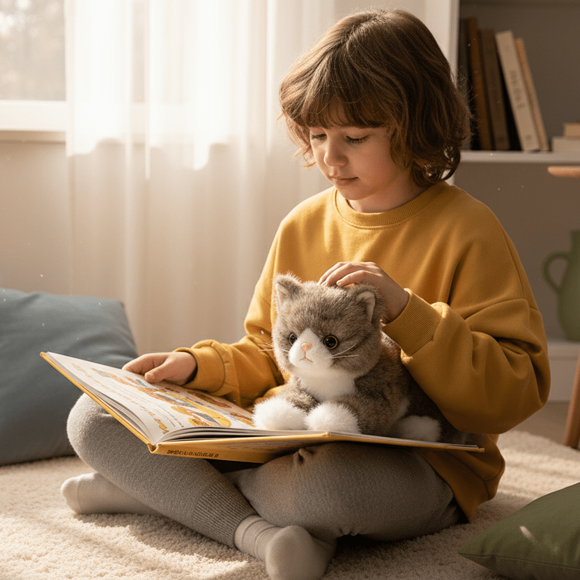 peluche chat - realiste brun | CatDoll - MUE - Mon Univers Enfant