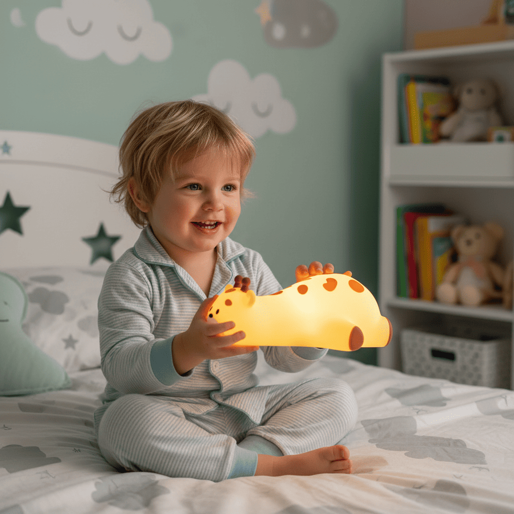veilleuse girafe silicone enfant – lumière douce pour un sommeil apaisé