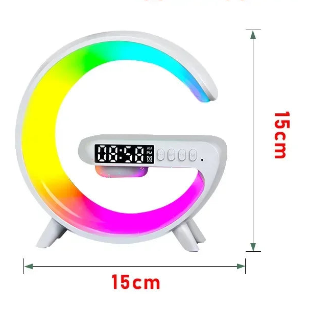 veilleuse reveil haut parleur bluetooth intelligent wiseclock 15cm