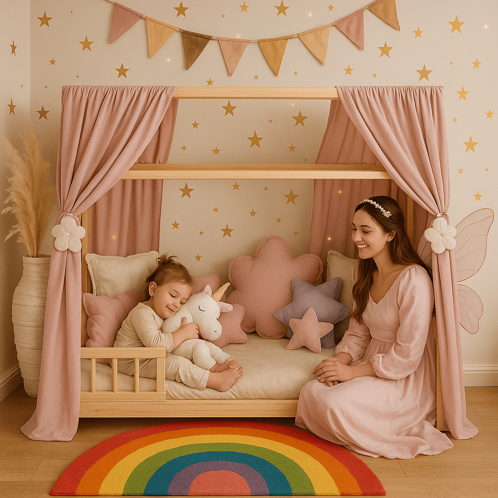 Comment installer un ciel de lit cabane - MUE - Mon Univers Enfant