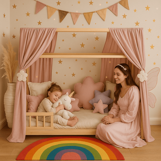 Comment installer un ciel de lit cabane - MUE - Mon Univers Enfant