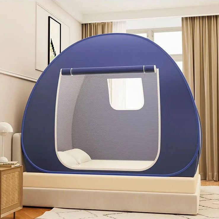 tente de lit enfant yourte – moustiquaire bleu foncé en dome | BedYurt™