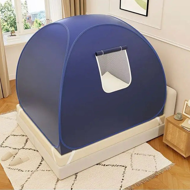 tente de lit enfant yourte – moustiquaire bleu foncé en dome | BedYurt™