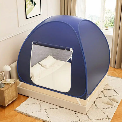tente de lit enfant yourte – moustiquaire bleu foncé en dome | BedYurt™