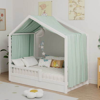ciel de lit mon lit cabane en mousseline de coton | BedCurtain