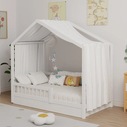 ciel de lit mon lit cabane en mousseline de coton | BedCurtain