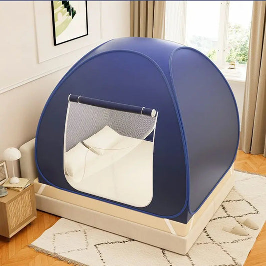 tente de lit enfant yourte – moustiquaire bleu foncé en dome | BedYurt™