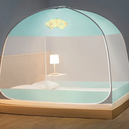 moustiquaire de lit style yourte pour enfant – baldaquin anti-moustiques fond fermé | YurtDream™
