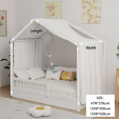 ciel de lit mon lit cabane en mousseline de coton | BedCurtain