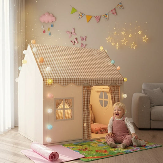 tente enfant + accessoires + veilleuse + peluche