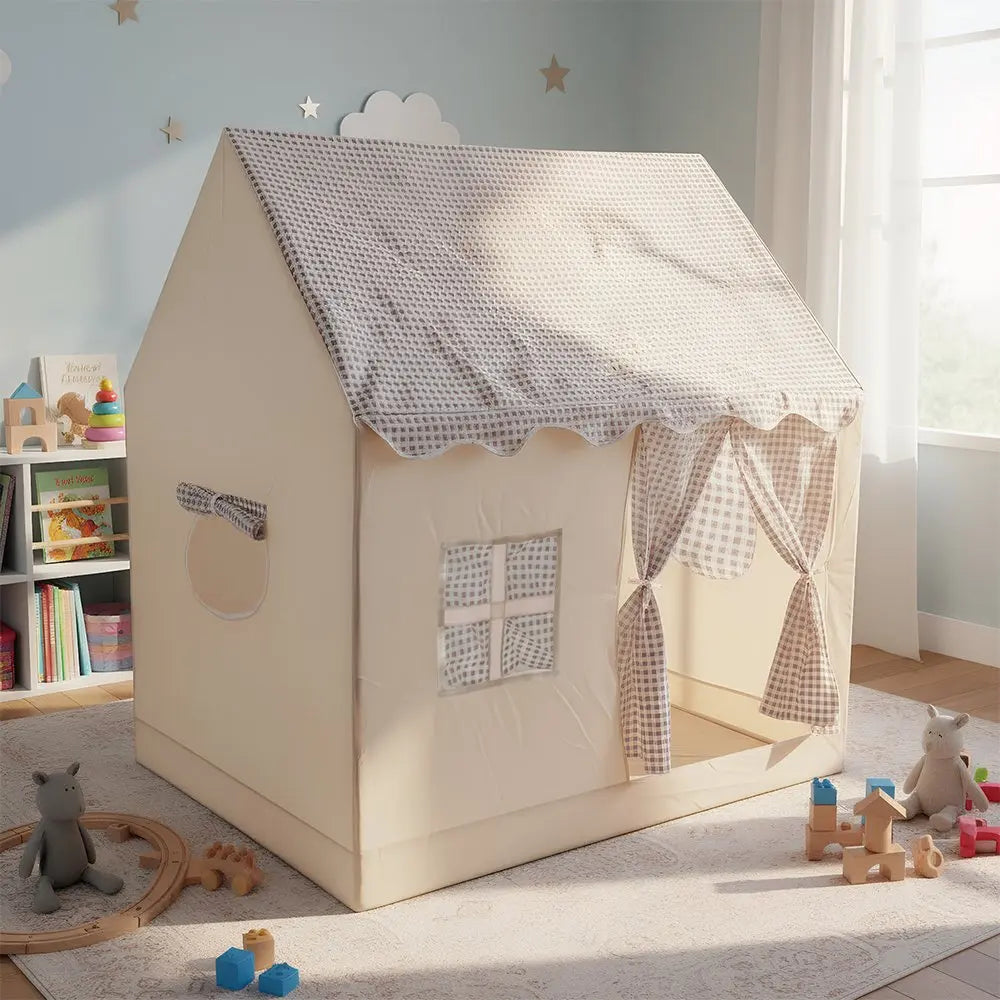 cabane enfant intérieur maison de jeu pliable grande taille playhouse au salon
