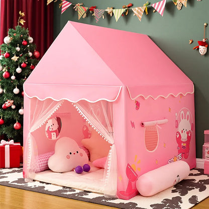 cabane enfant intérieur rose indoortent