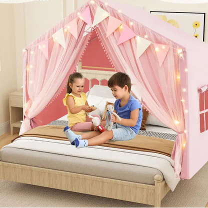 cabane enfant interieur tente pour jeu rose dreamhouse