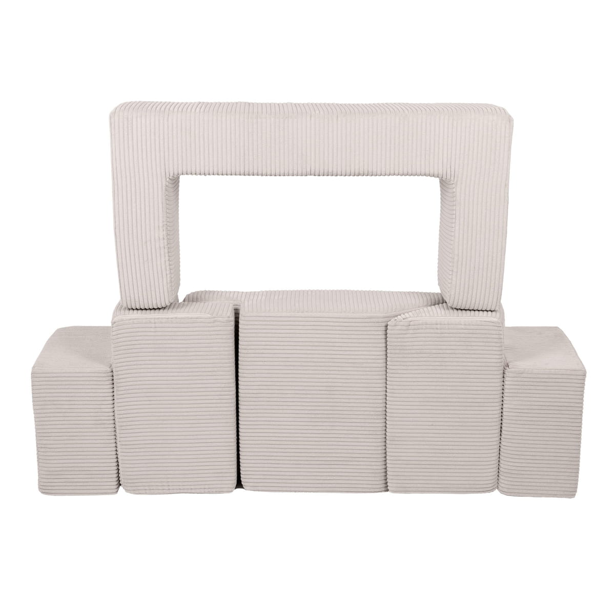 canapé modulable enfant en velours doux – bricks sofa ecru | JeuDeco - MUE - Mon Univers Enfant
