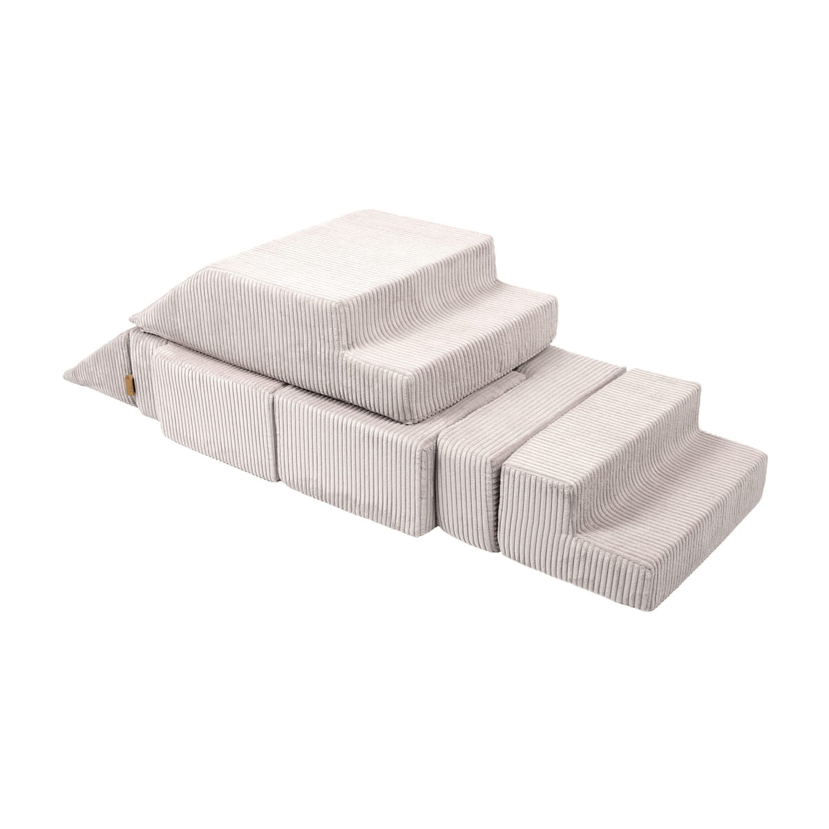 canapé modulable enfant en velours doux – bricks sofa ecru | JeuDeco - MUE - Mon Univers Enfant