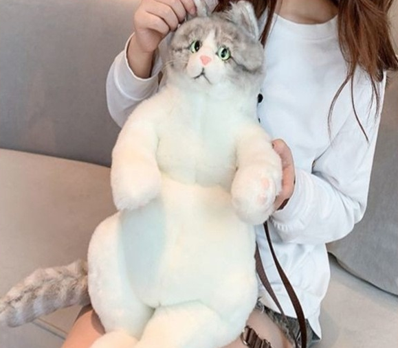catdoll sac à dos peluche chat cutecatdoll gris