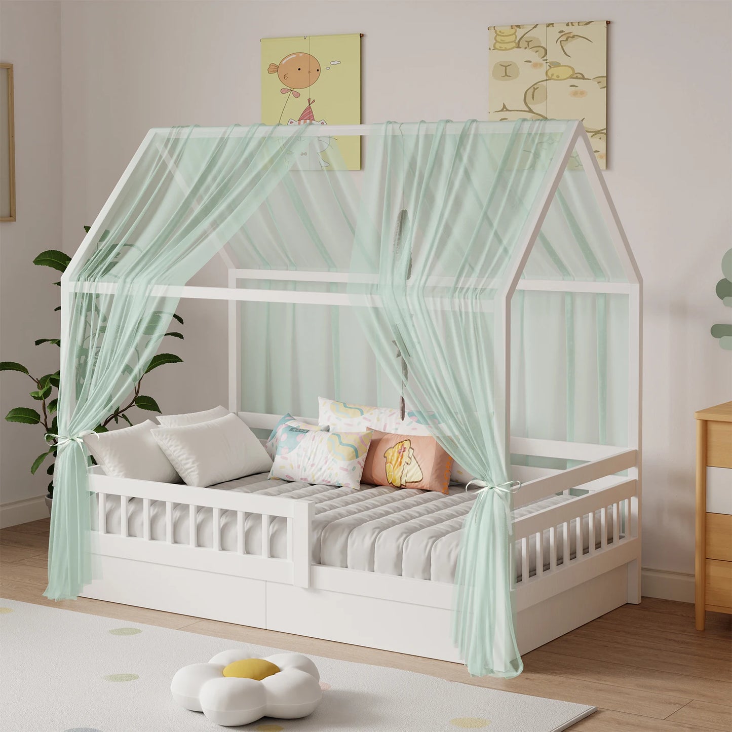 ciel de lit cabane respirant auventcare vert