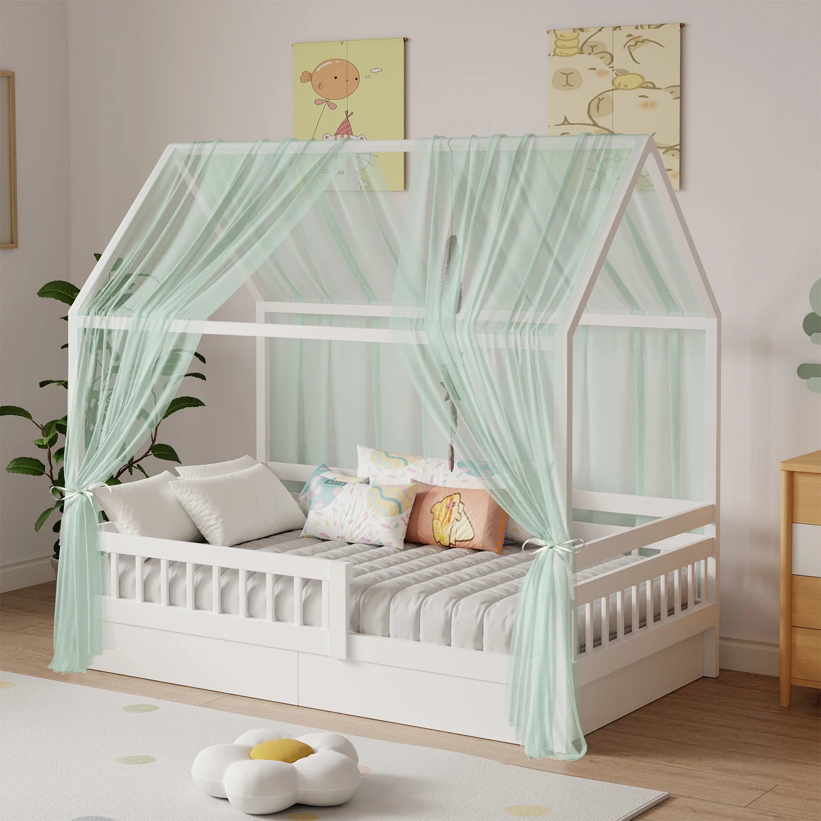ciel de lit cabane respirant auventcare vert