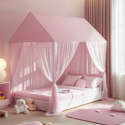 ciel de lit cabane rose moustiquaire de lit rose