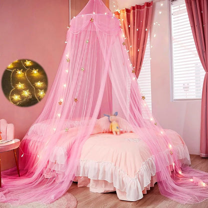 ciel de lit rose BedSkyNet dans chambre