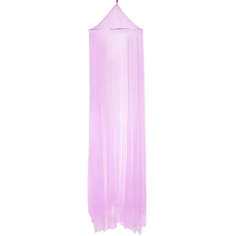 ciel de lit en maille rose clair 