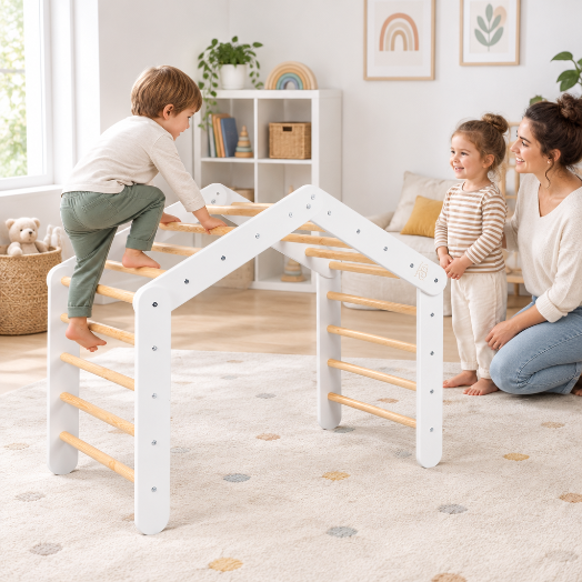 Deux enfants utilisant le module  de tente enfant HerTent