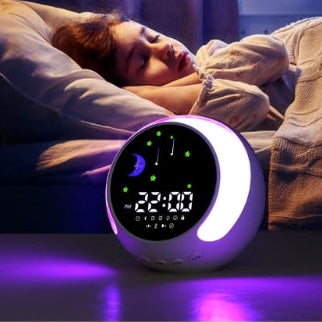 enfant dors avec reveil enfant haut parleur bluetooth veilleuse muesiplayer
