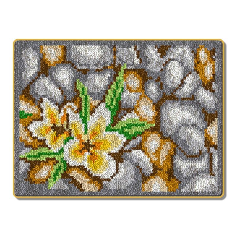 tapis enfant - fleurs des champs – broderie artisanale douce & lavable | KidsMat