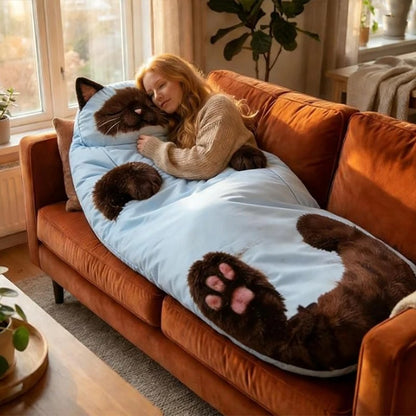 sac de couchage chat peluche enfant – enveloppant & ultra doux | SleepingBag™