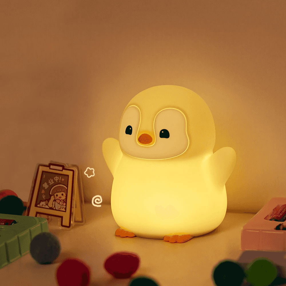 mignon cadeau pingouin veilleuse enfant