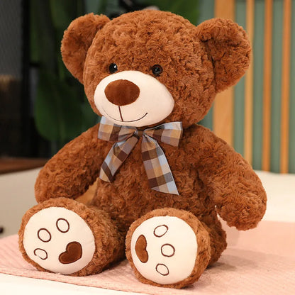 ours en peluche géant brun rouge muebearplush