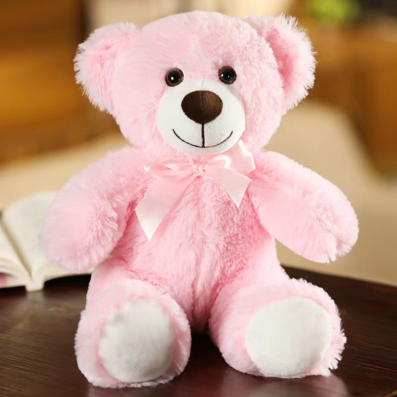 ours en peluche handmade rose