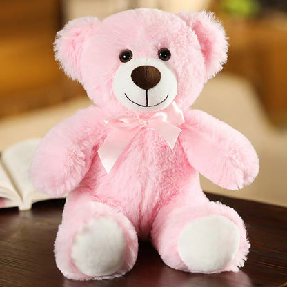 ours en peluche handmade rose