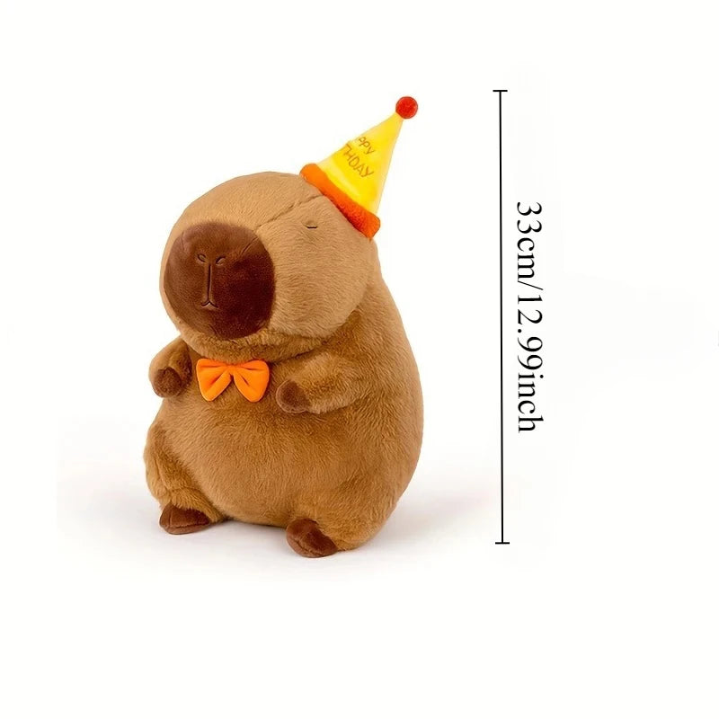 peluche capybara capydoux 33cm avec chapeau