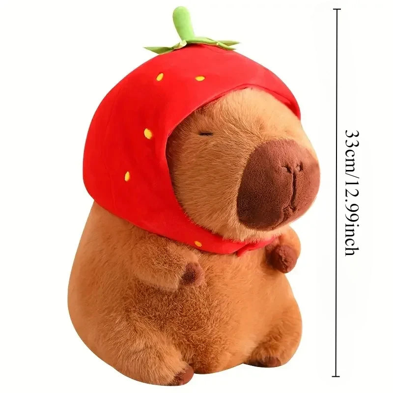 peluche capybara capydoux 33cm avec foulard rouge