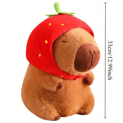 peluche capybara capydoux 33cm avec foulard rouge