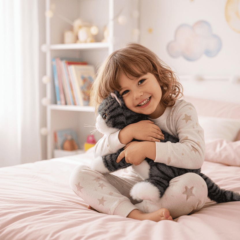 peluche chat - realiste gris | CatDoll - MUE - Mon Univers Enfant