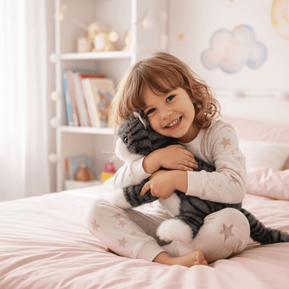peluche chat - realiste gris | CatDoll - MUE - Mon Univers Enfant