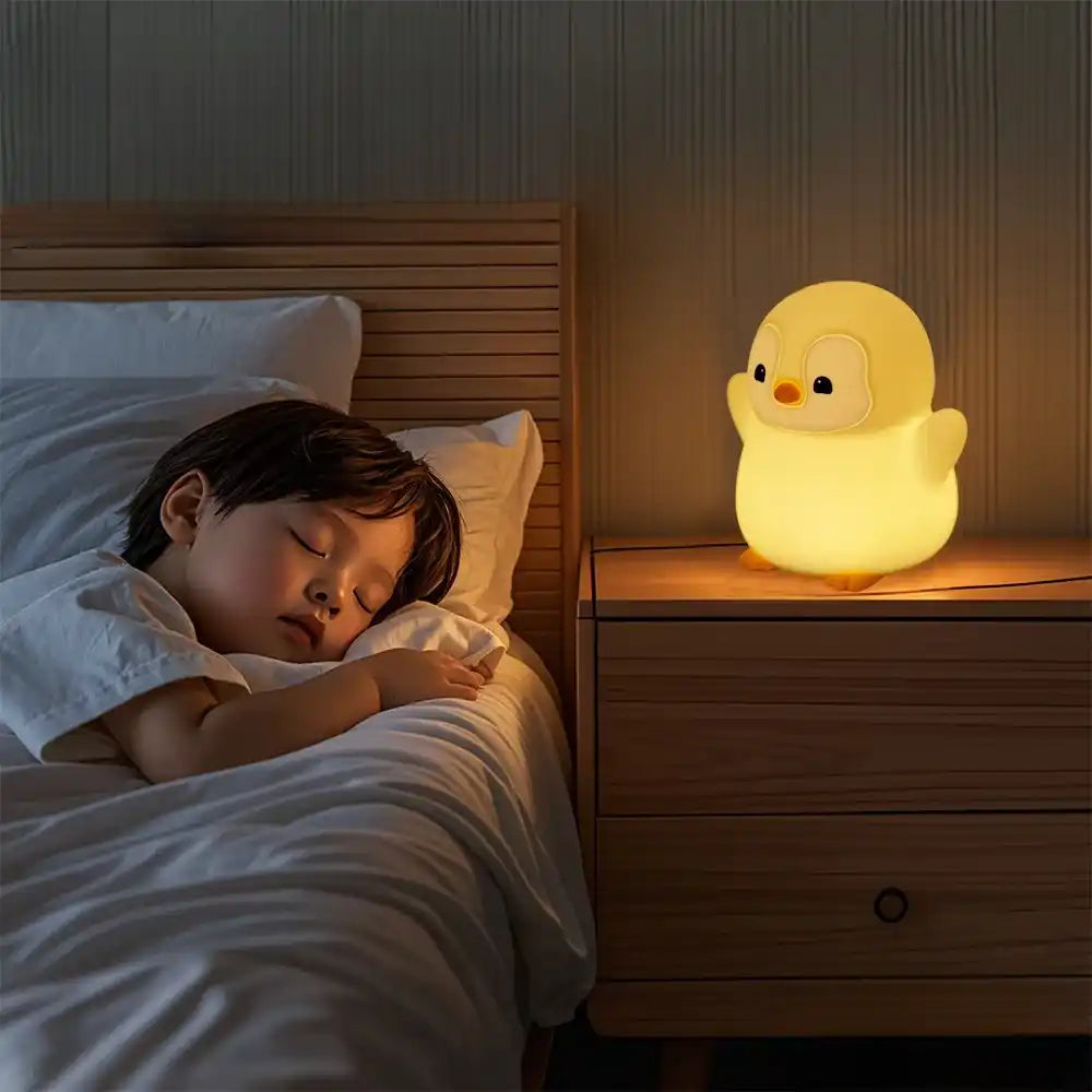 pingouin veilleuse enfant compagnon de nuit douce
