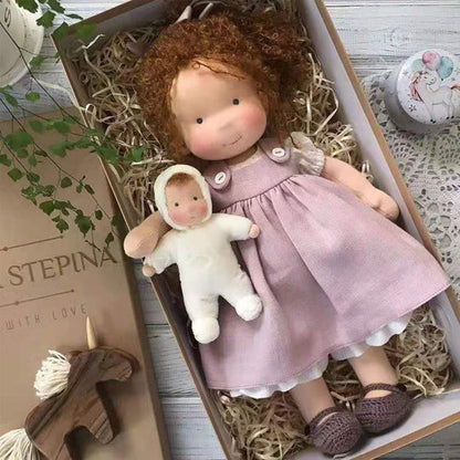 poupee en peluche handmade  princesse et compagnon