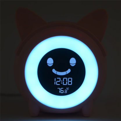 réveil éducatif chat pour enfants – entraîneur de sommeil avec veilleuse sleeptrainer