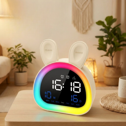 reveil veilleuse enfant lapin RabbitClock