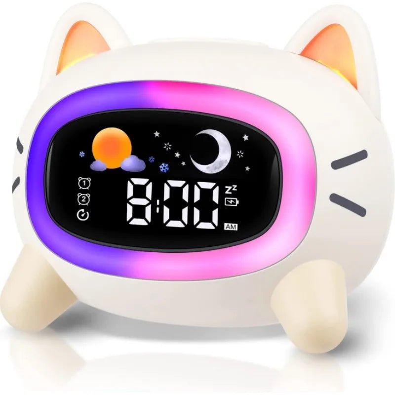 réveil veilleuse pédagogique enfant – apprentissage du sommeil enfant chat  SleepTraining