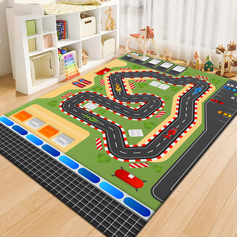 tapis de jeu voiture enfant circuit cartoon playmat circuit de kart