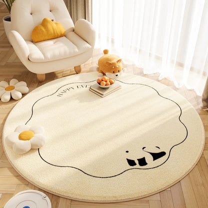 tapis rond vikamacarpet fond neutre