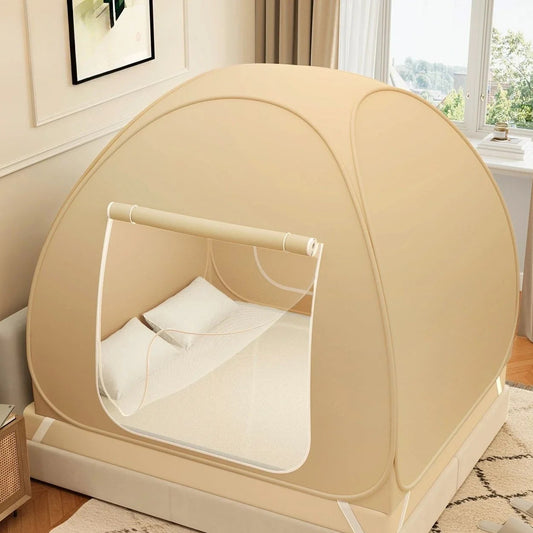 tente de lit enfant yourte – moustiquaire de lit beige en dome BedYurt