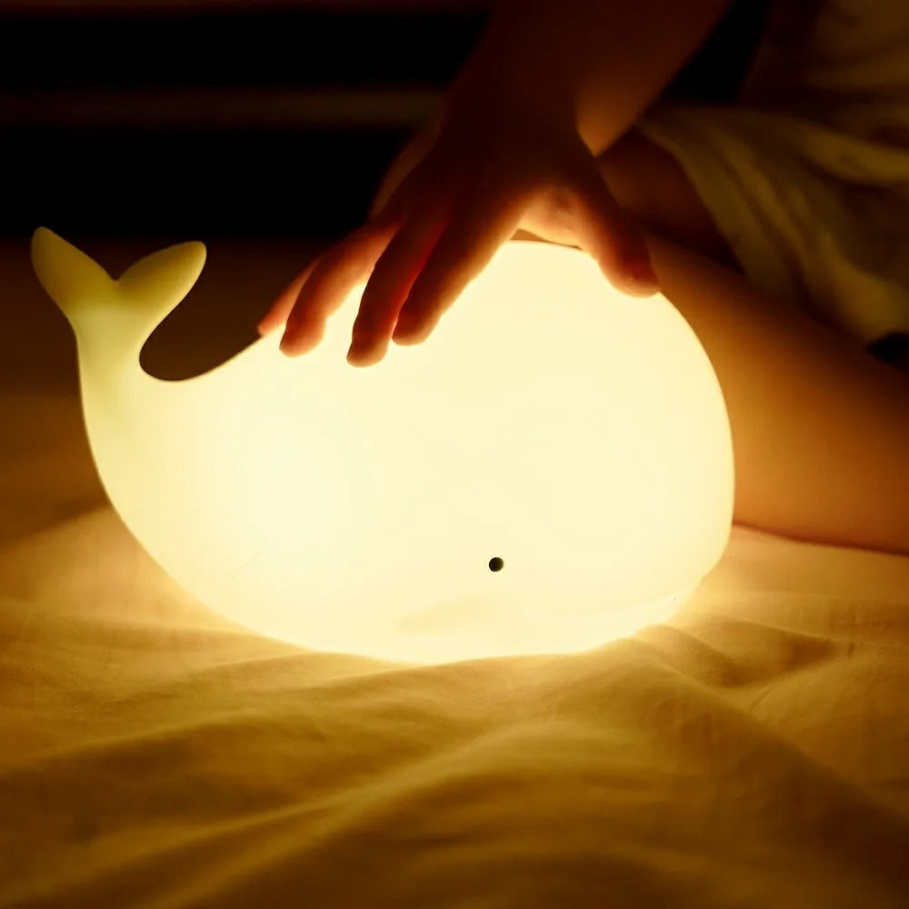 veilleuse baleine enfant allumage tactile