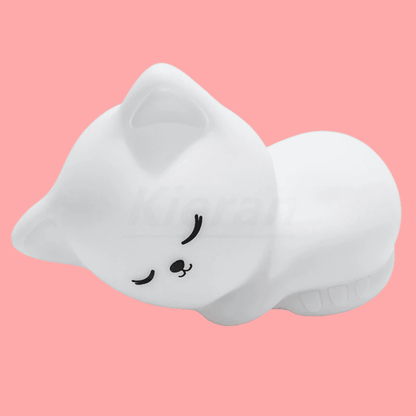 veilleuse chat chatdort toute blanche