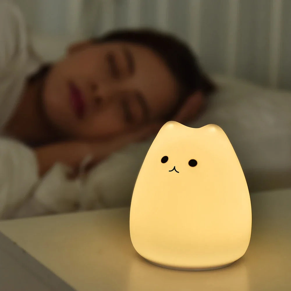 veilleuse enfant chat douce nuit