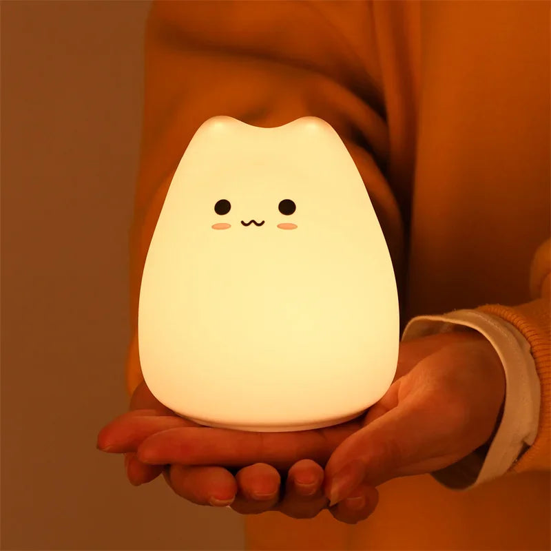 veilleuse enfant chat doux compagnon